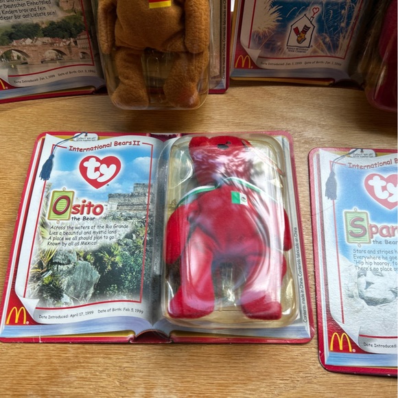 1999 TY BEANIE BABIES Set Of 7 Mixed Bears McDonald House And McDonald’s In Pkg - Picture 12 of 16